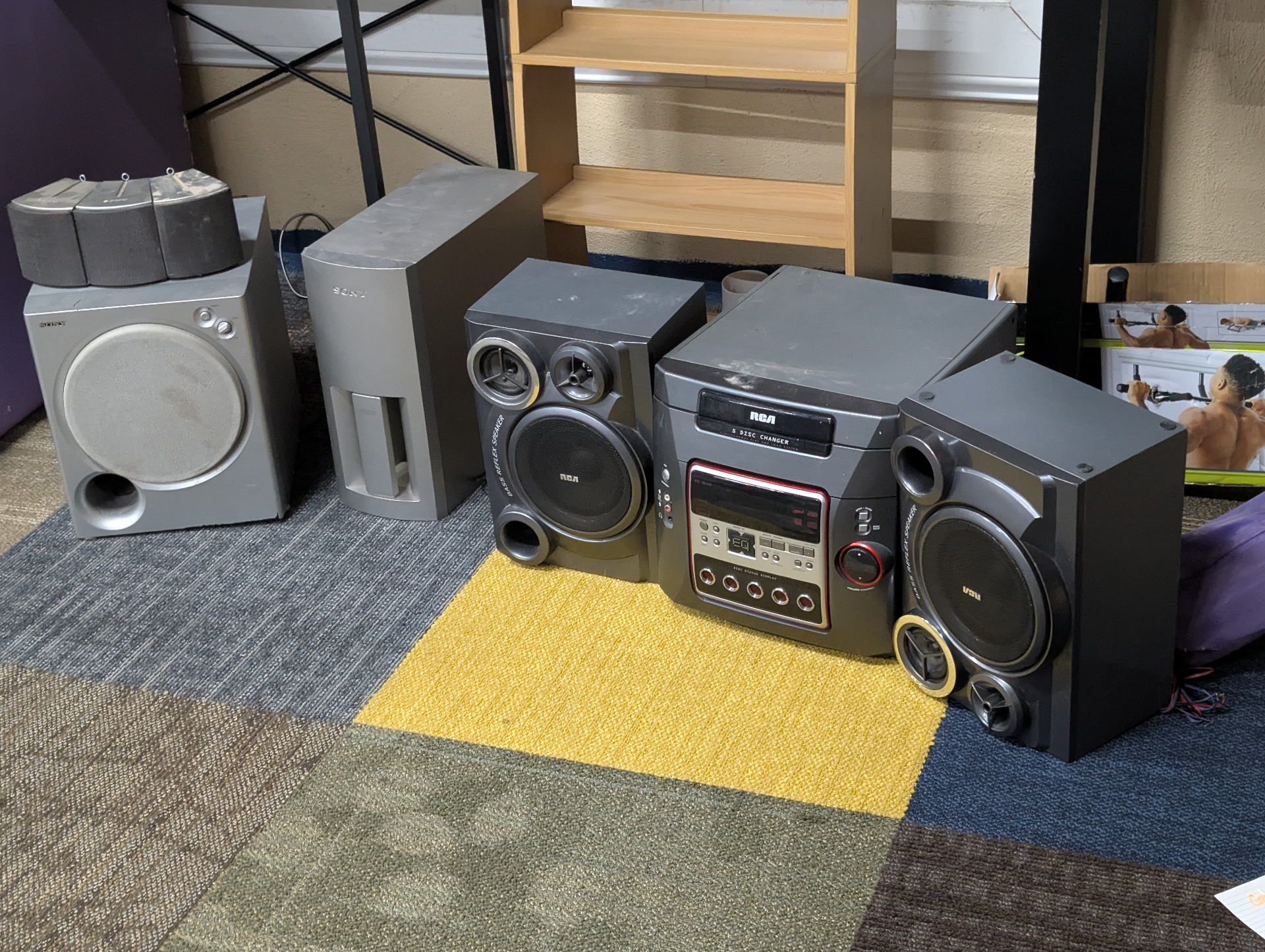 Vintage stereo equipment and speakers for sale